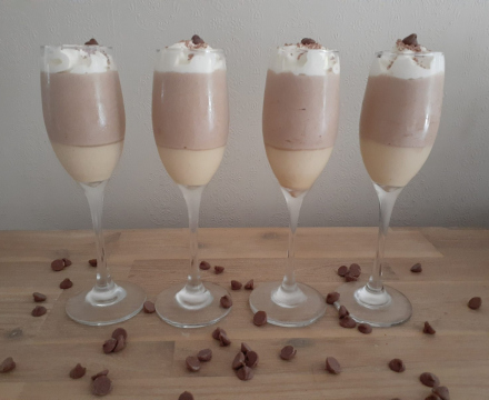 Chocolate Mousse and Vanilla custard