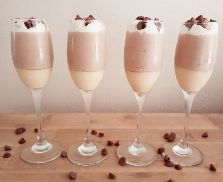 Chocolate Mousse and Vanilla custard