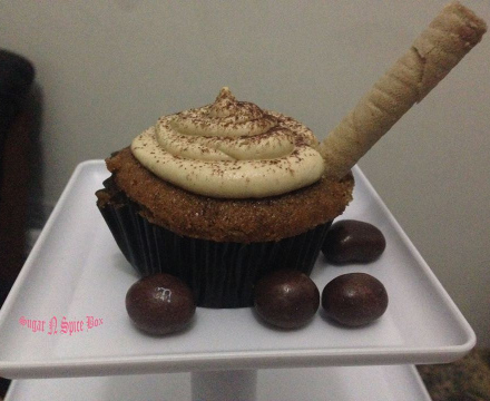 Coffee cupcakes with coffee cream