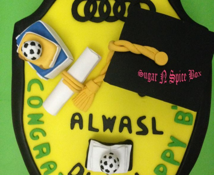 Fondant graduation themed cake