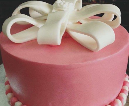 Fondant pink cake