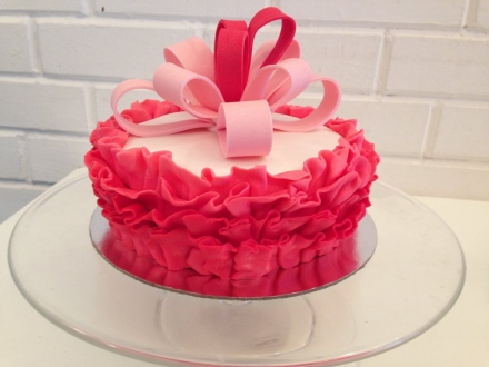 Fondant Swirled Rose Cake