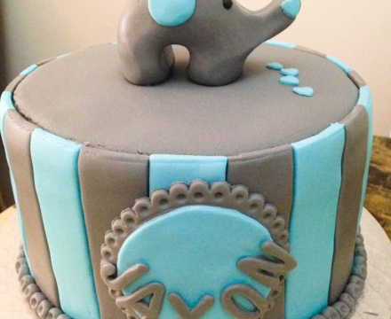 Fondant Cake for a baby boy