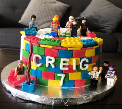 Fondant Lego themed Cake