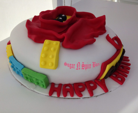 Fondant Lego themed Cake