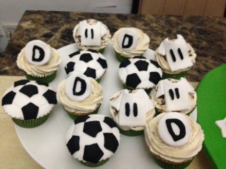 Football themed Cupcakes