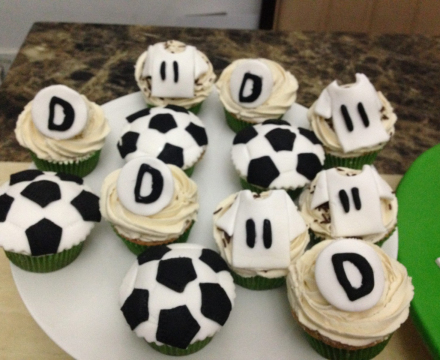Football themed Cupcakes