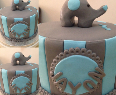 Fondant Cake for a baby boy
