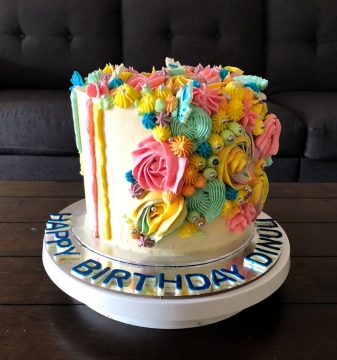 Rainbow themed cake