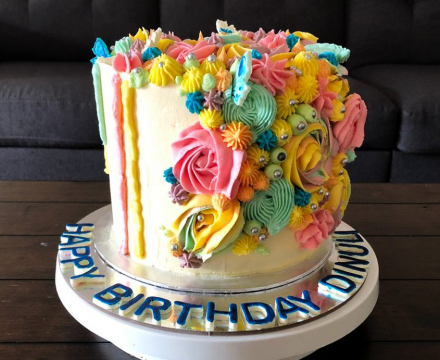 Rainbow themed cake