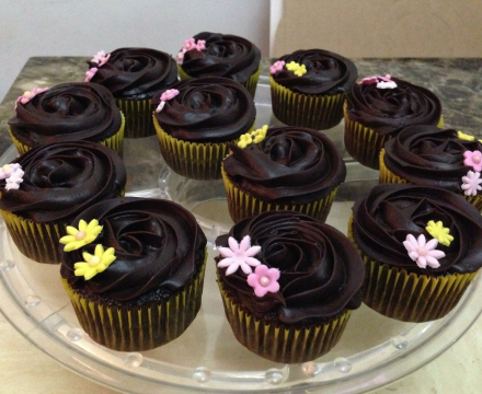 Ganache swirl cupcakes