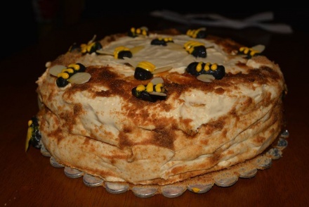 Seven layered Russian honey cake