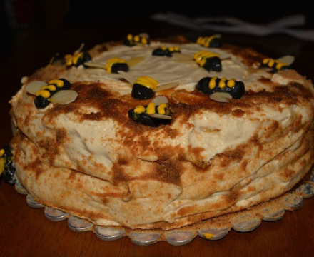 Seven layered Russian honey cake