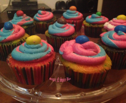 Rainbow cupcakes