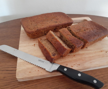 Date loaf cake with lemon Zest