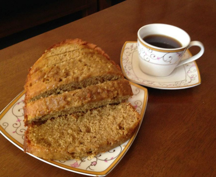 Freshly baked coffee loaf