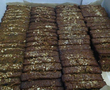 Rich Christmas cake slices
