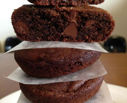 Double chocolate brownie cups
