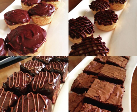 Chocolate brownies & Short bread cups